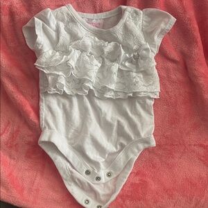 Garanimals White Lace Ruffle Bodysuit